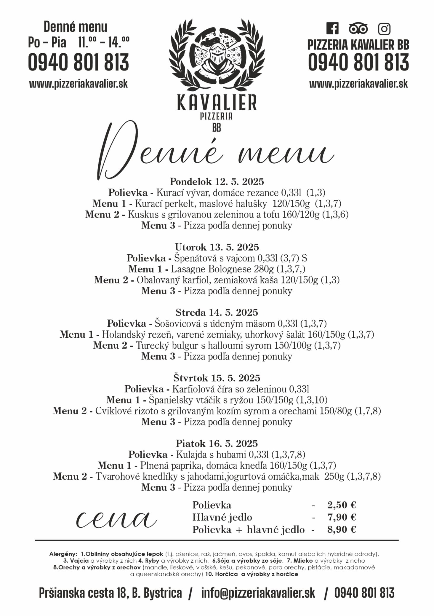 Denné menu ponuka